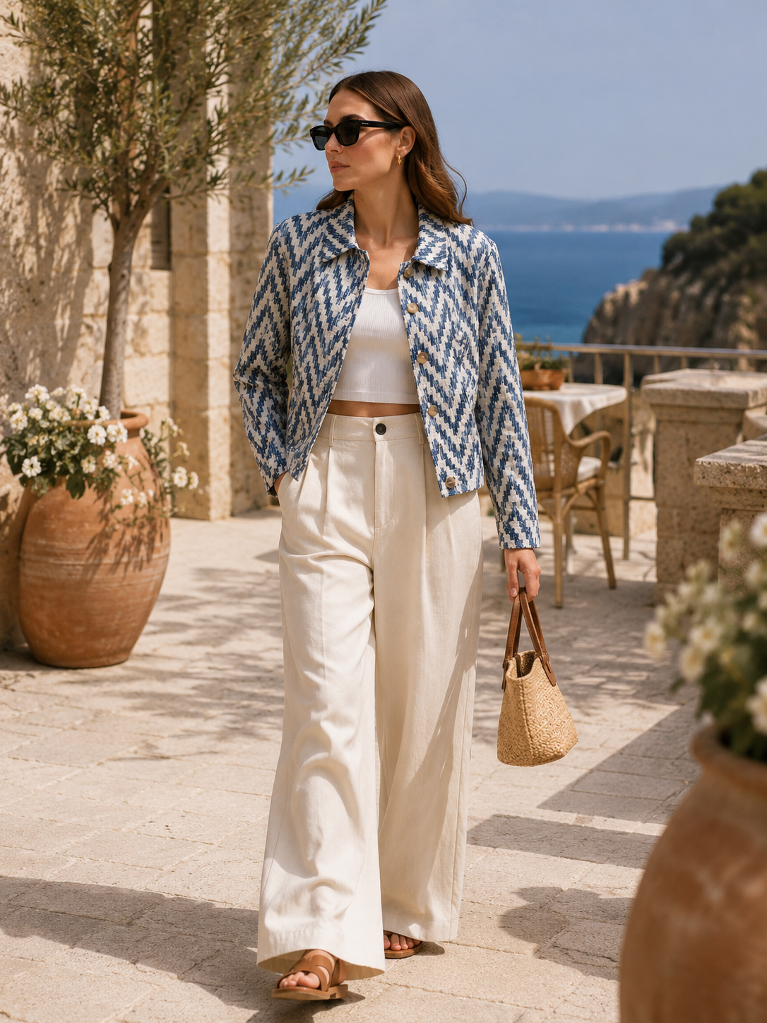 Women Statement Pattern Casual Jacket