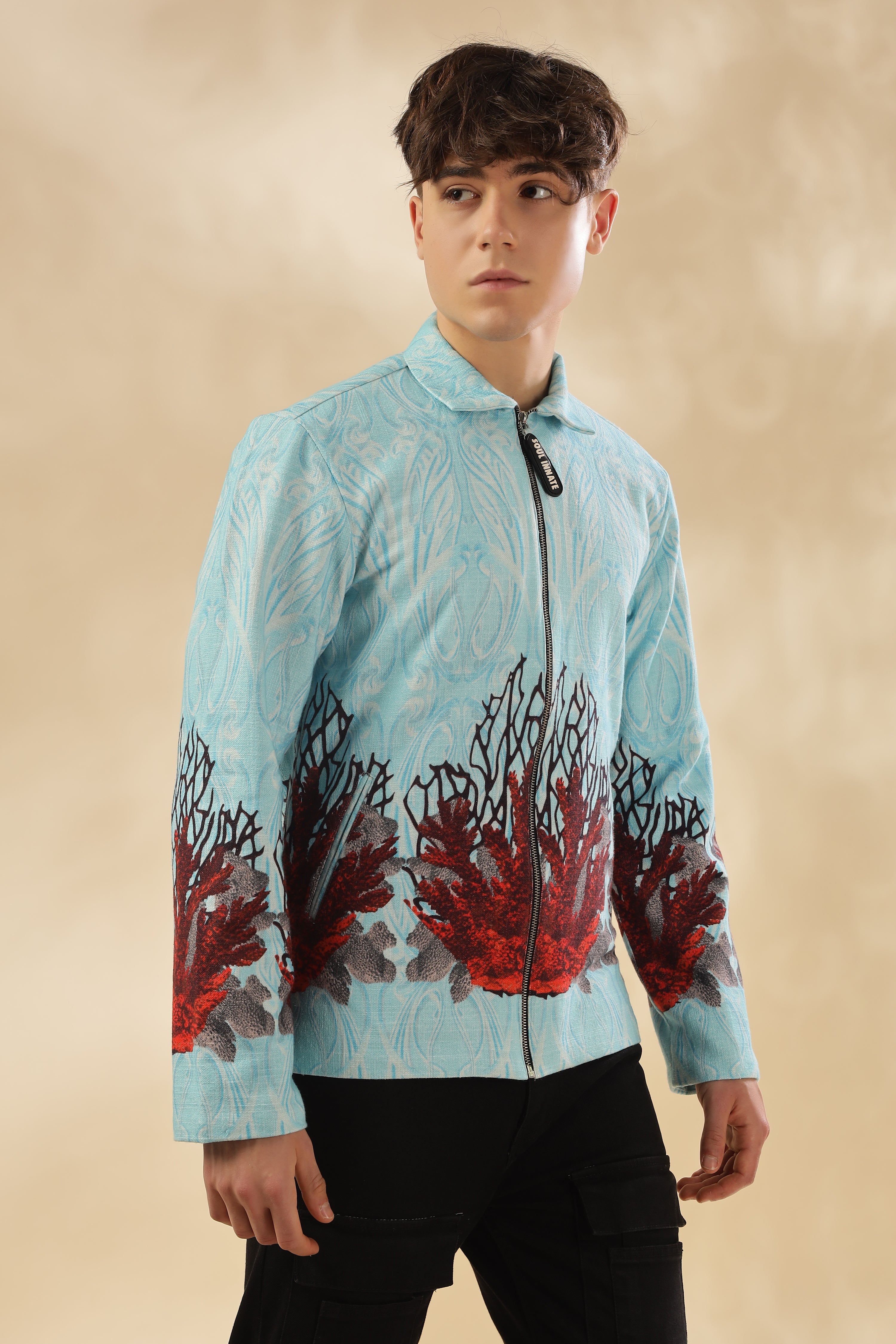 Men 100% Hemp Ocean Bloom Jacket