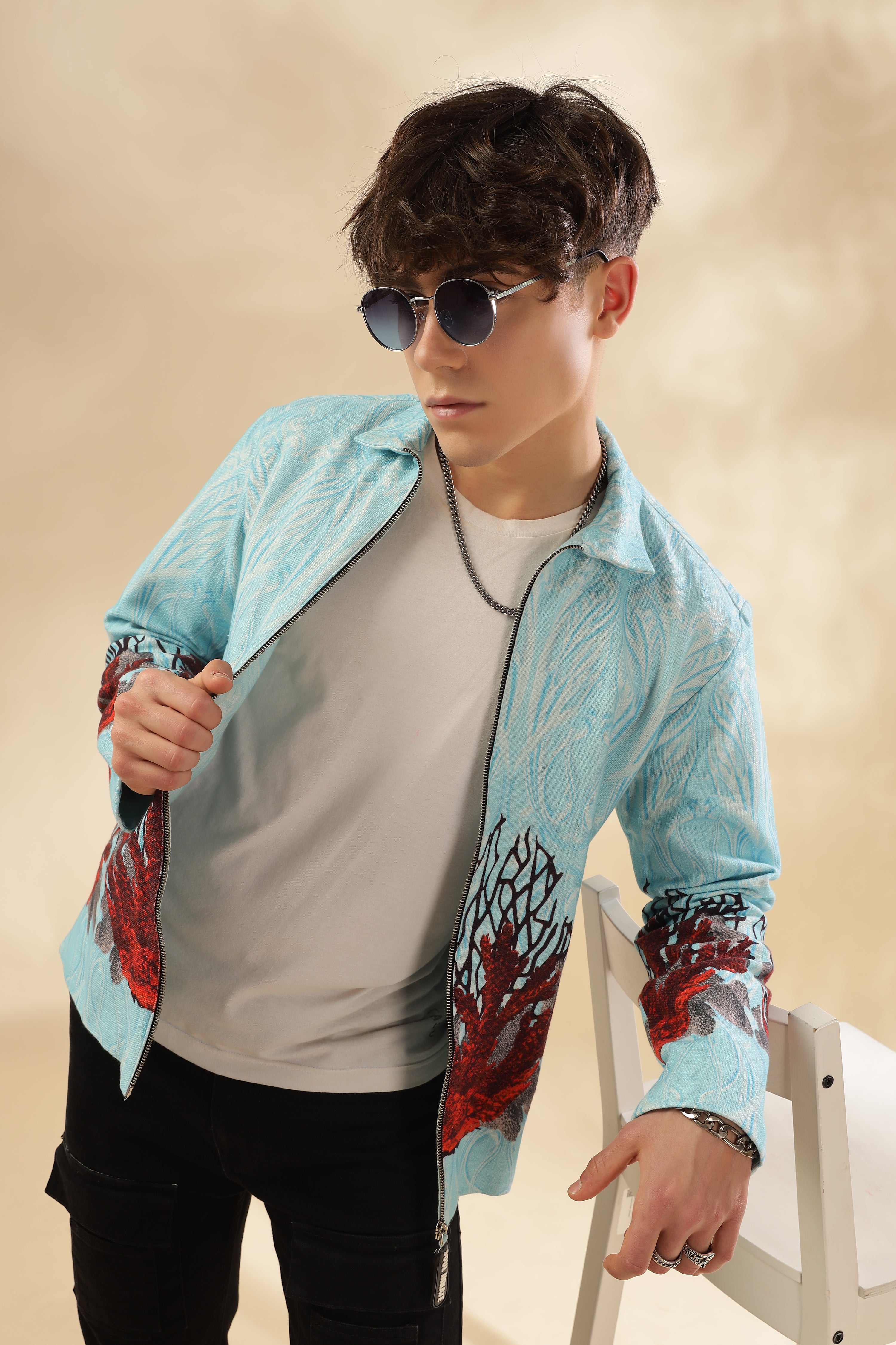 Men 100% Hemp Ocean Bloom Jacket