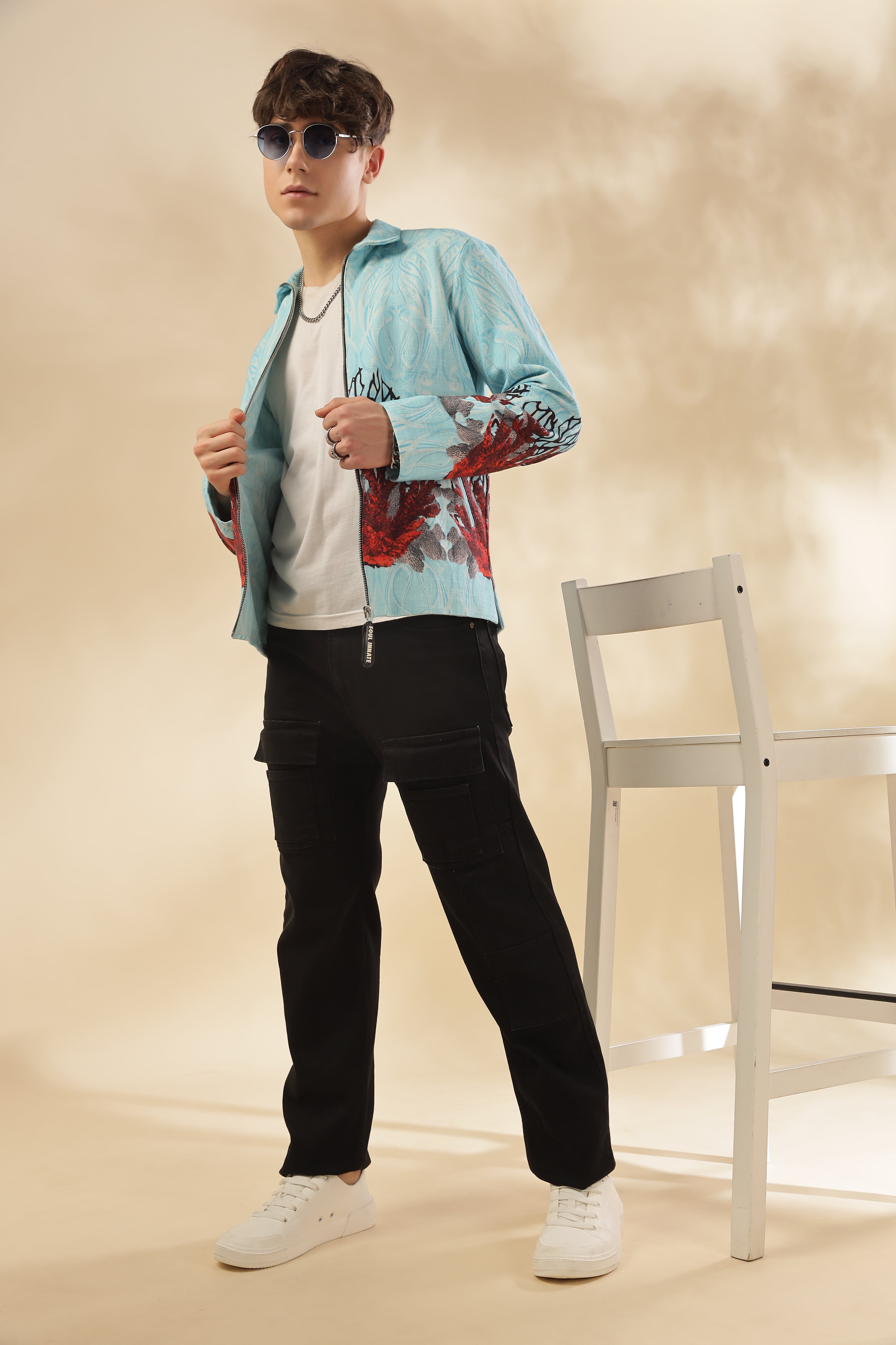 Men 100% Hemp Ocean Bloom Jacket