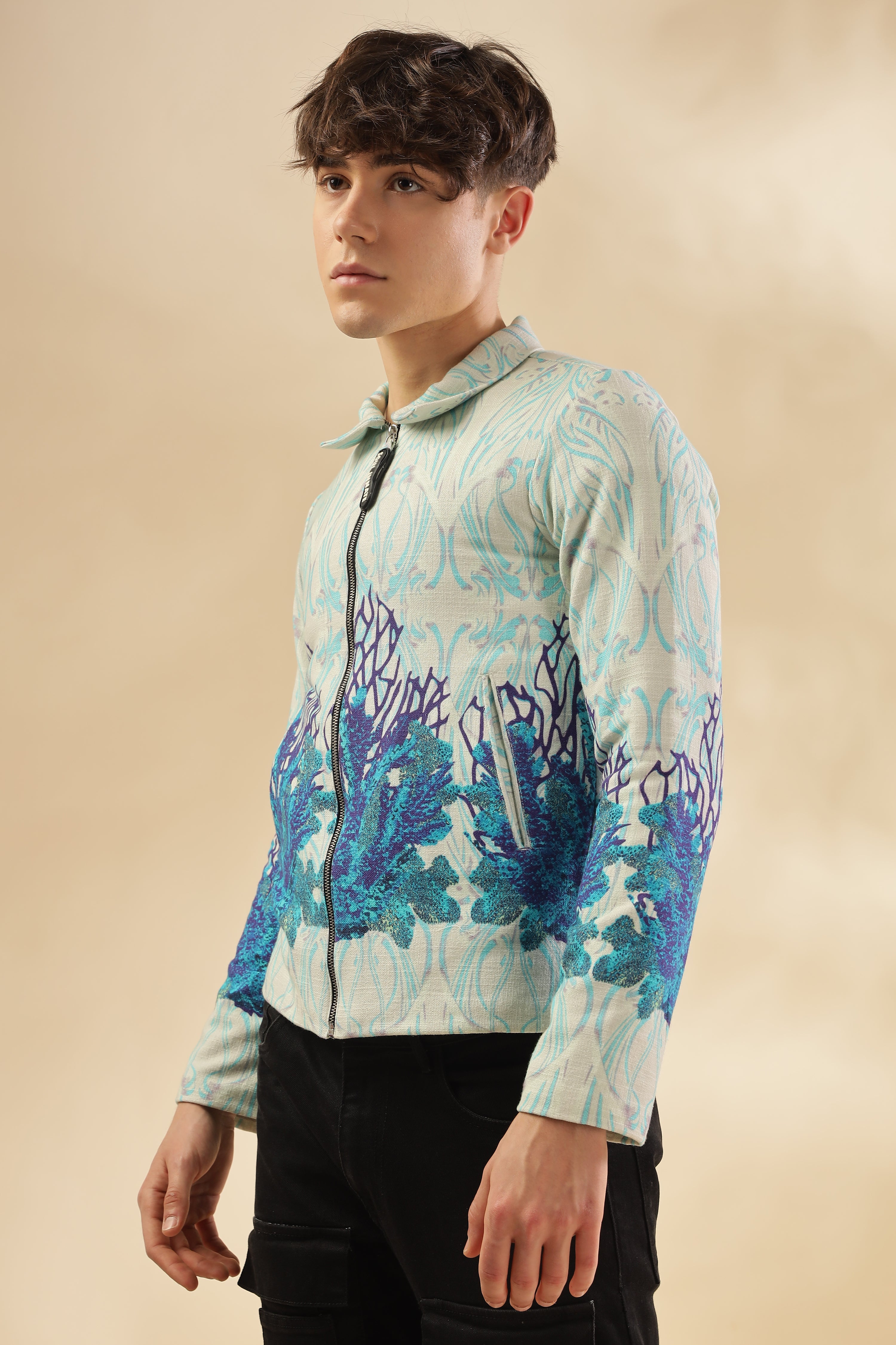 Men 100% Hemp Pearl Garden Jacket