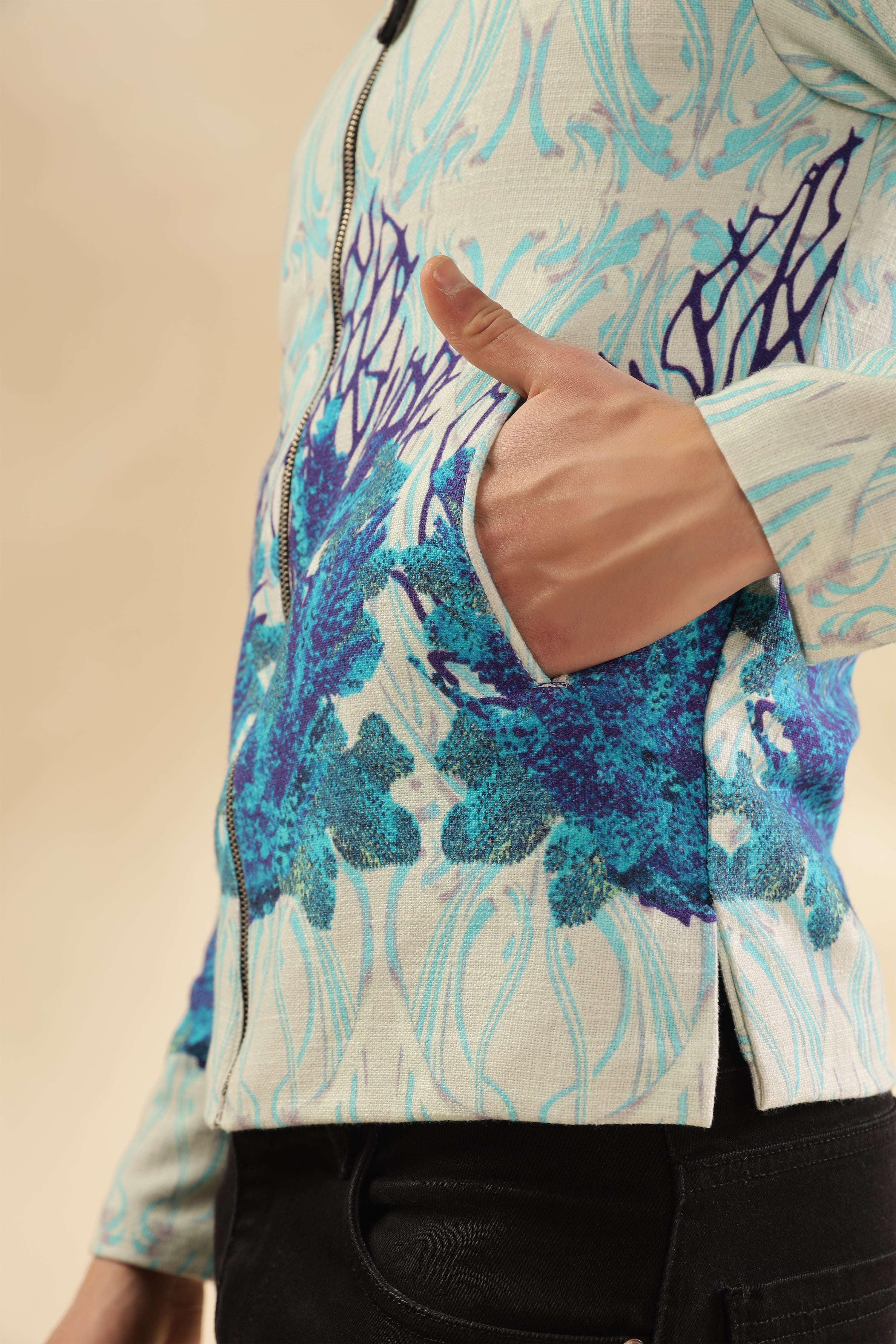 Men 100% Hemp Pearl Garden Jacket