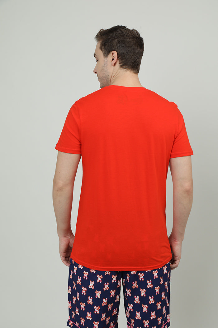 Red Regular Fit Round Neck T shirt