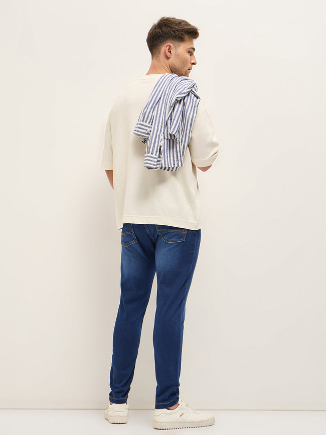 Men BlueLight Fade Mid-Rise Skinny Fit Jeans
