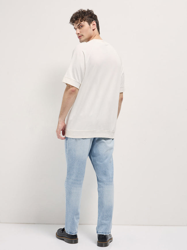 Men Blue Light Fade Mid-Rise Jeans