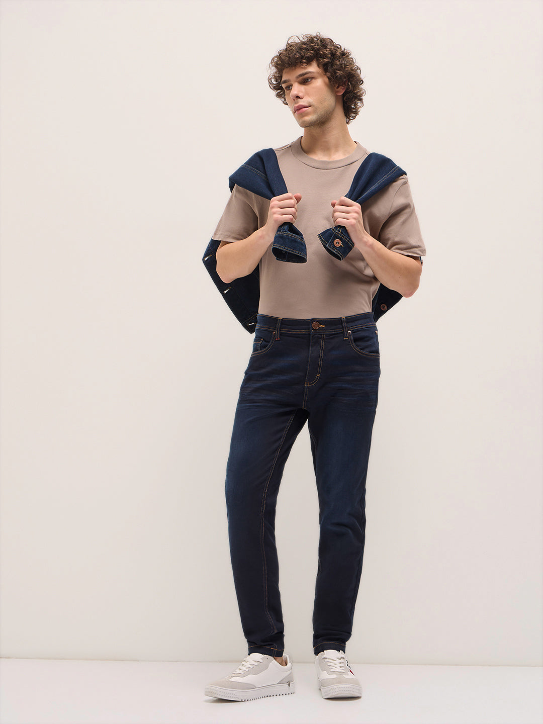 Men Blue Mid Fade Jeans