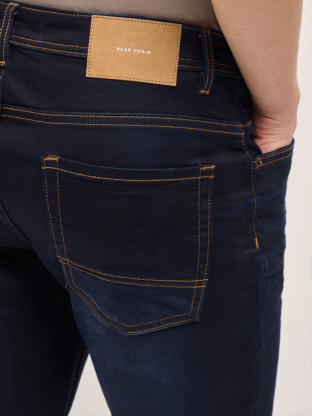 Men Blue Mid Fade Jeans