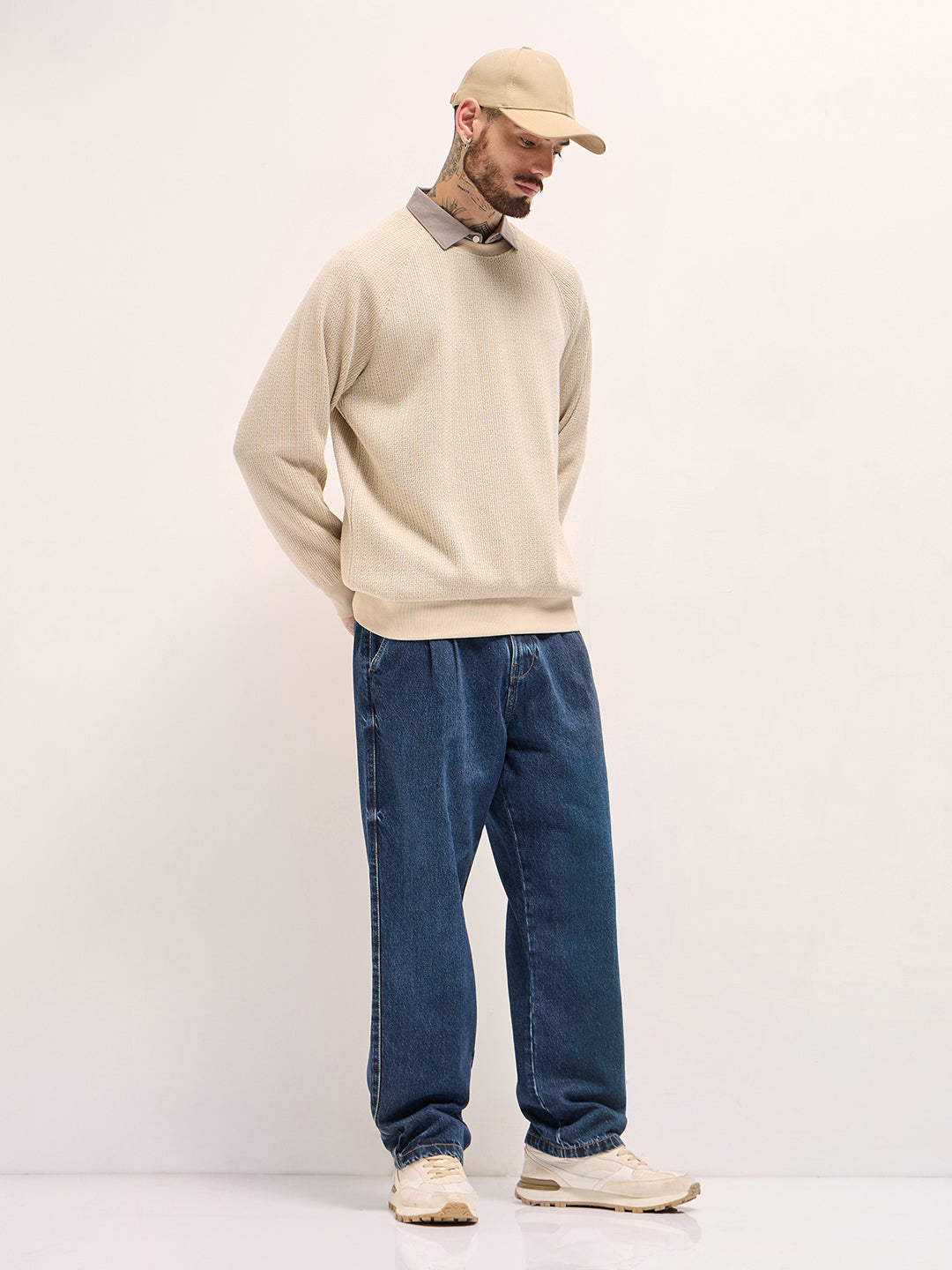 Men Classic Wide-Leg Denim Jeans