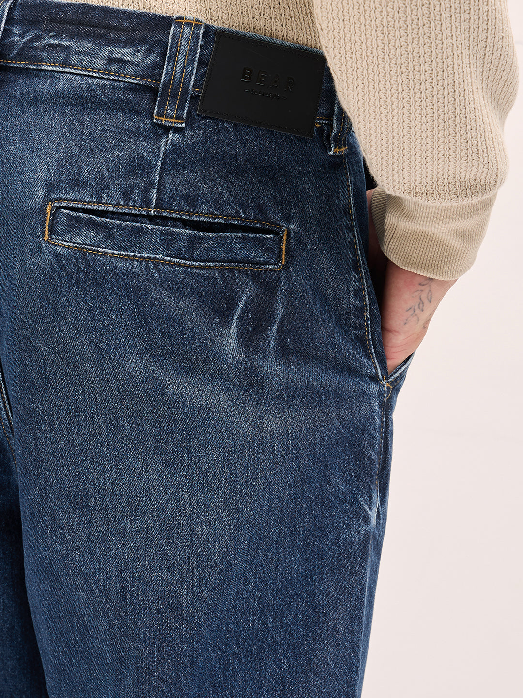 Men Classic Wide-Leg Denim Jeans