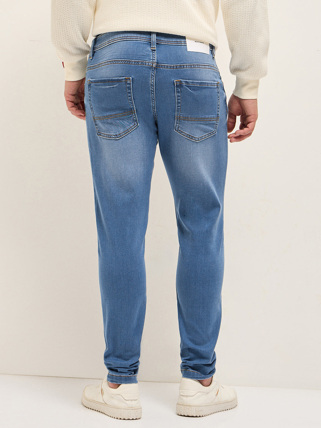 Men Light BlueLight Fade Mid-Rise Skinny Fit Jeans