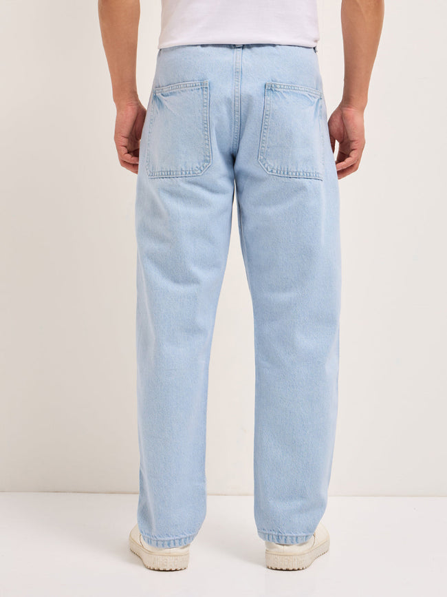 Men Light Blue Mid-Rise Elasticated Waist Jeans