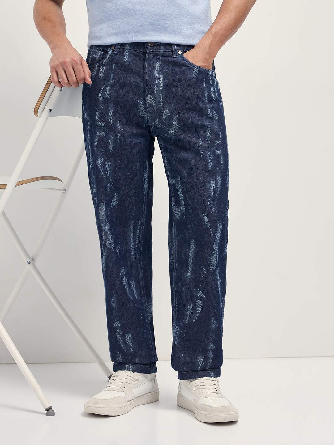 Men Blue Straight Fit Jeans