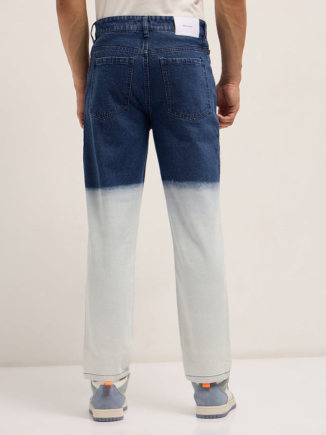 Men Mid Blue Mid-Rise Straight Fit Jeans
