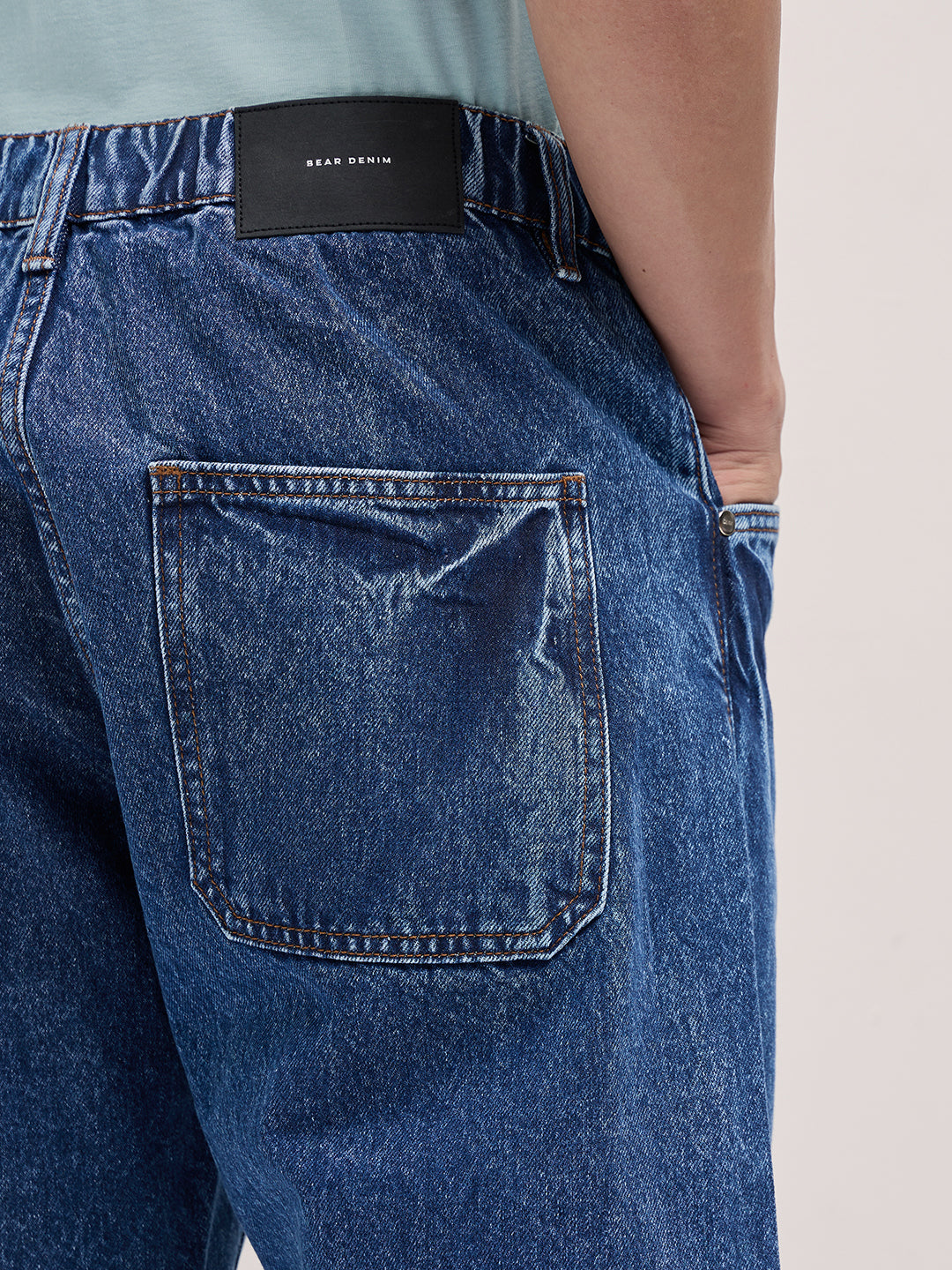 Men Mid Blue Mid-Rise Elasticated Waist Jeans