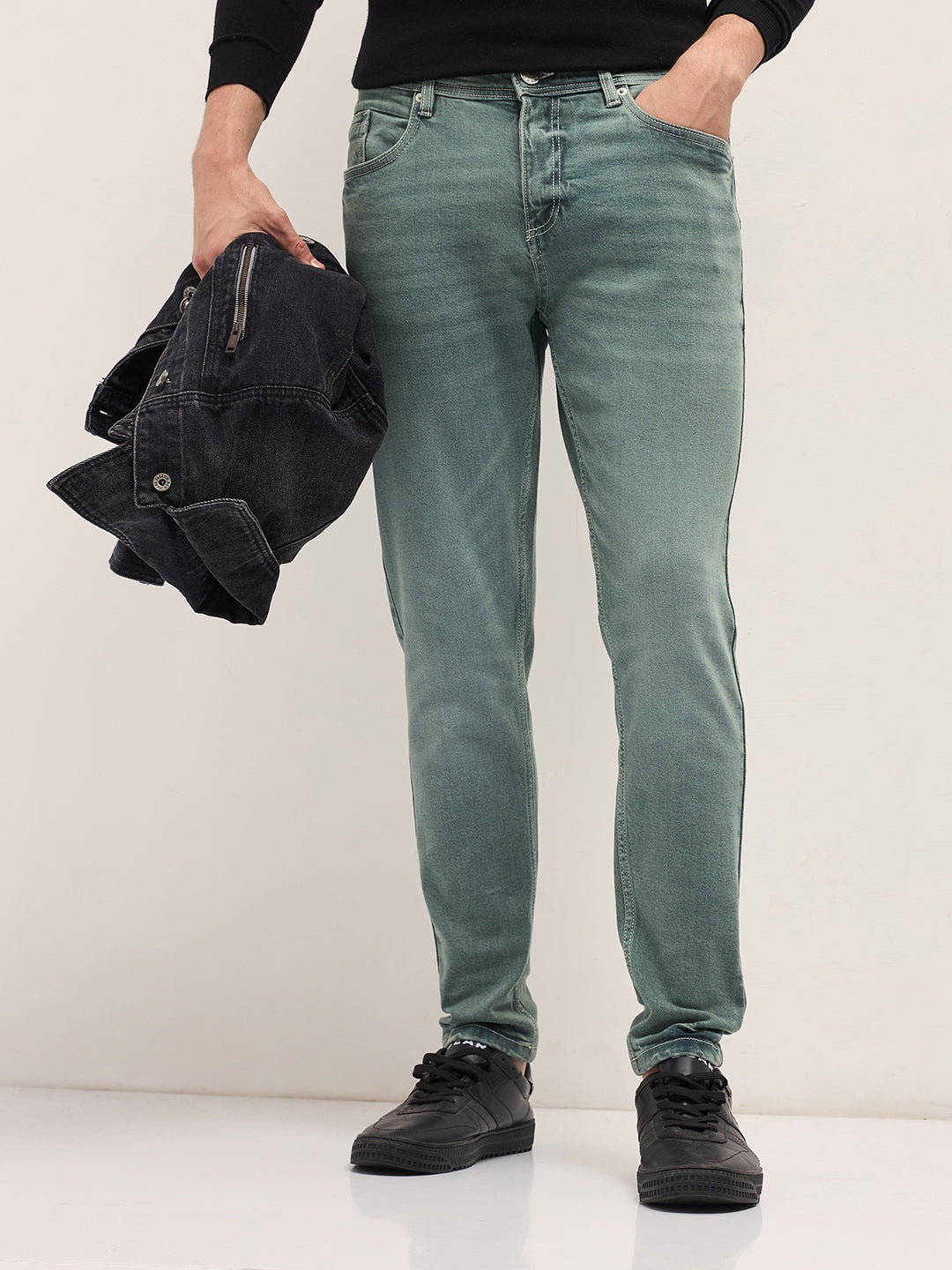 Men Stylish Olive Jeans