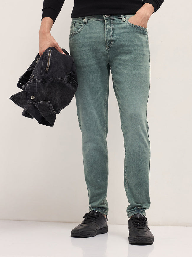Men Stylish Olive Jeans