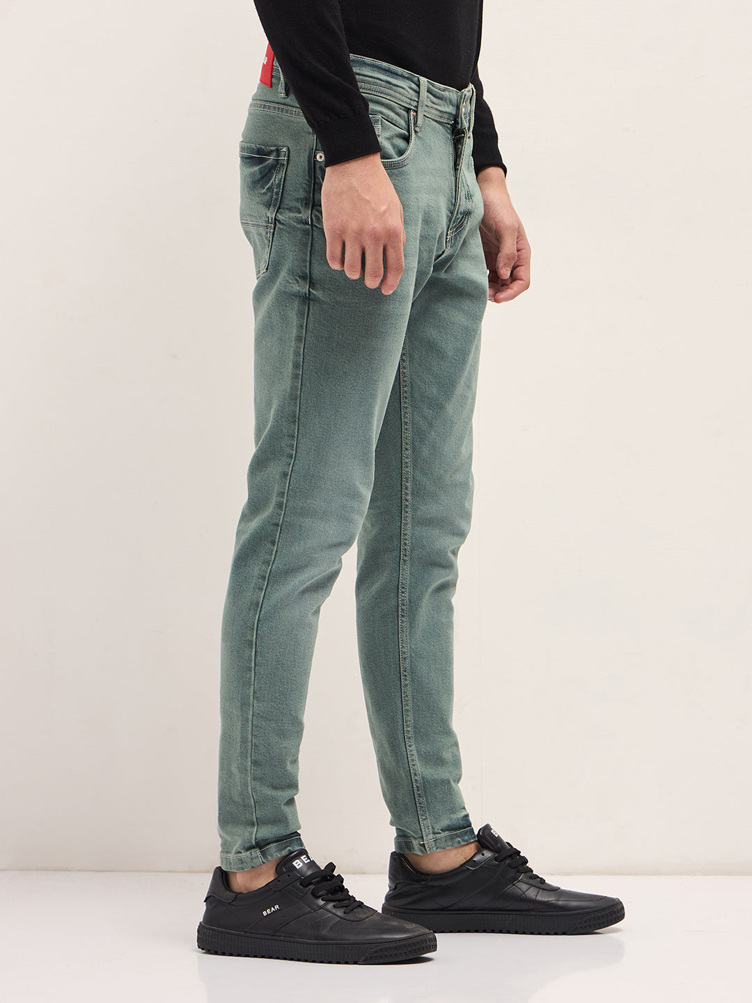 Men Stylish Olive Jeans