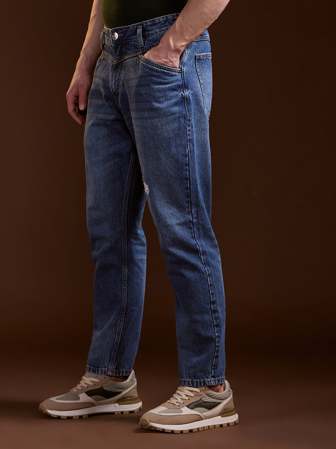 Men Blue Mid-Rise Jeans