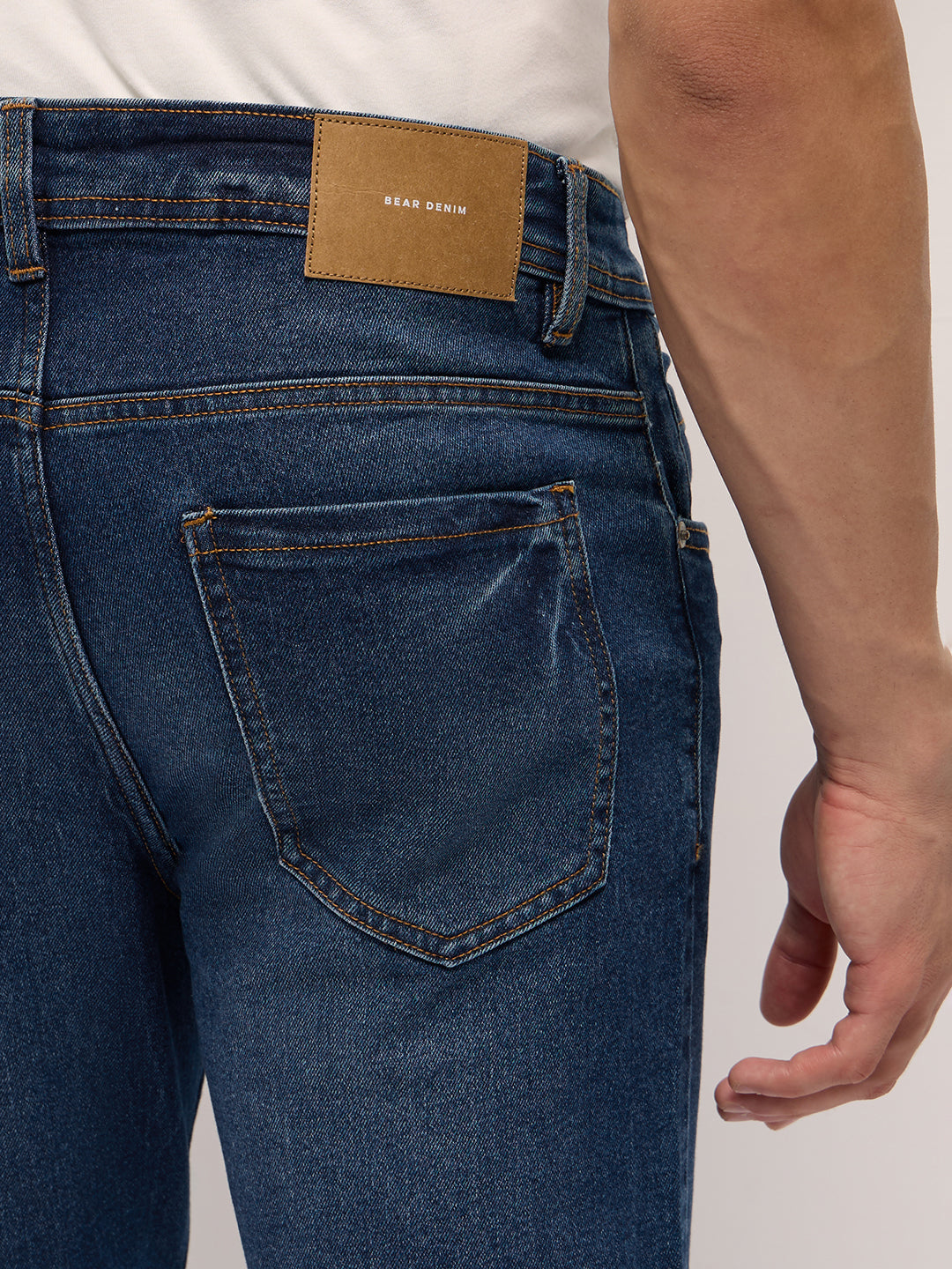 Men Mid Blue Mid-Rise Slim Fit Jeans