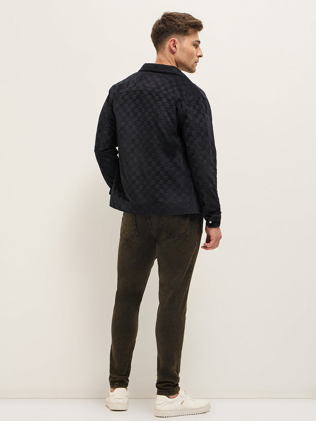 Men Brown Shaded Mid-Rise Skinny Fit Jeans