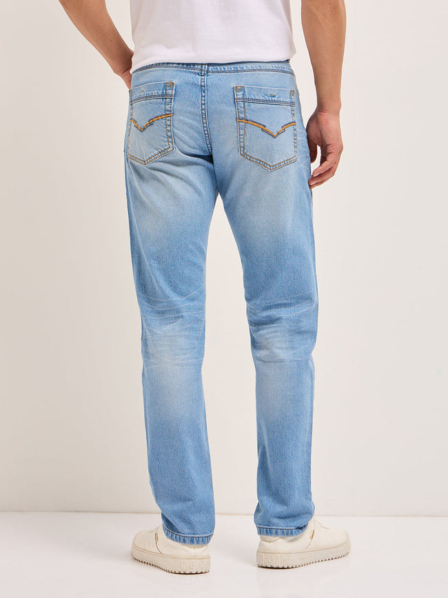 Men Light BlueLight Fade Mid-Rise Relaxed Fit Jeans