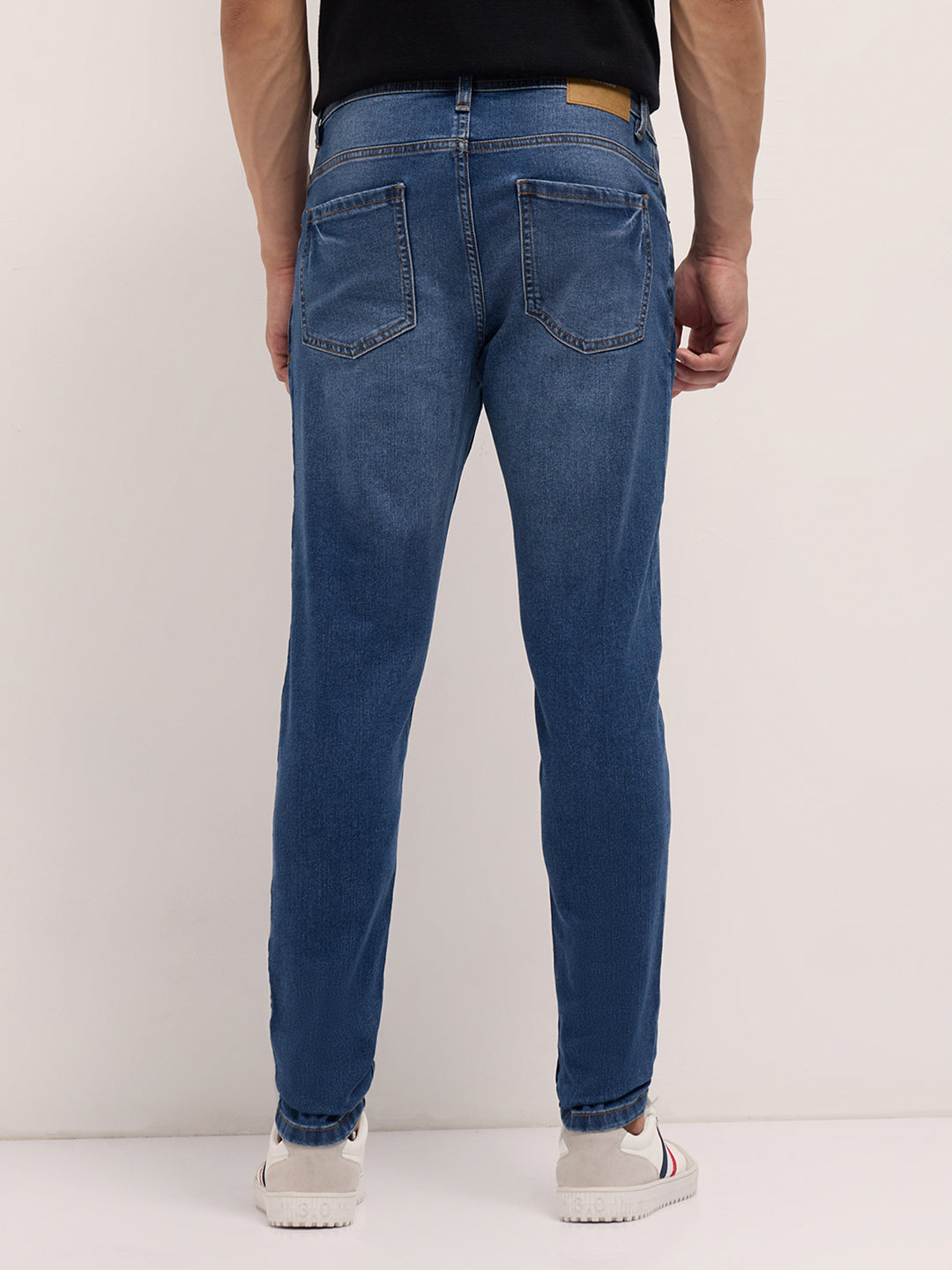 Men Mid Blue Mid-Rise Skinny Fit Jeans