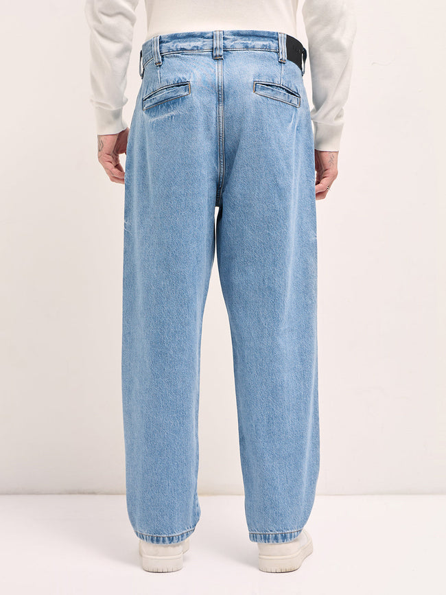 Men Classic Wide-Leg Denim Jeans