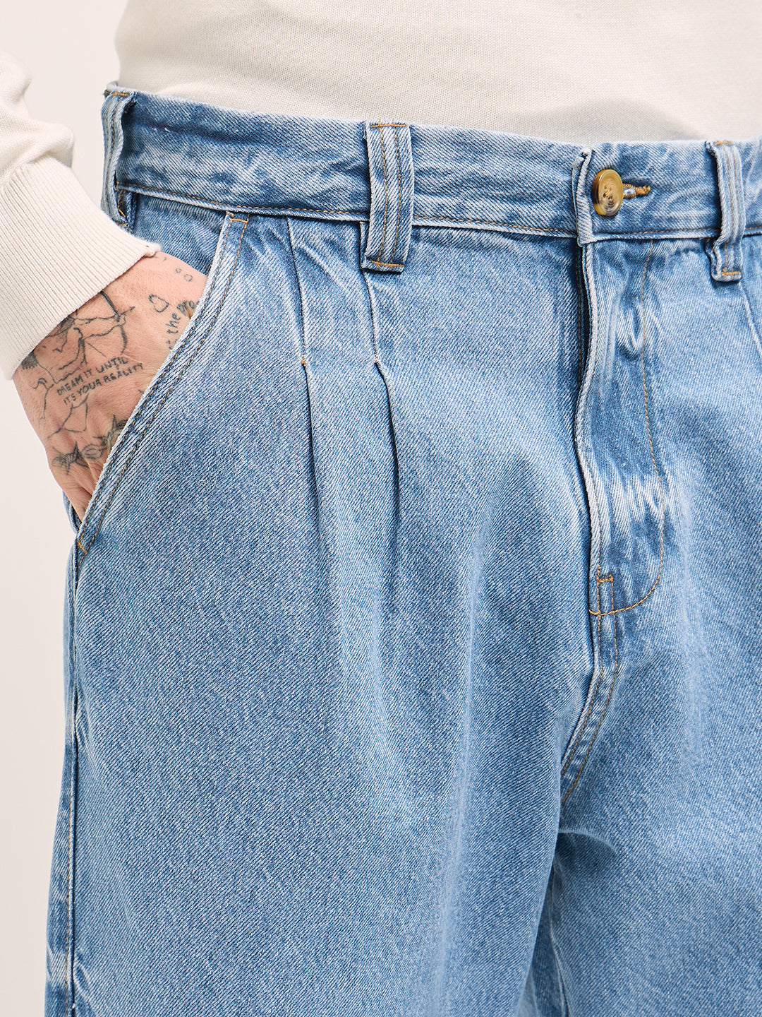 Men Classic Wide-Leg Denim Jeans