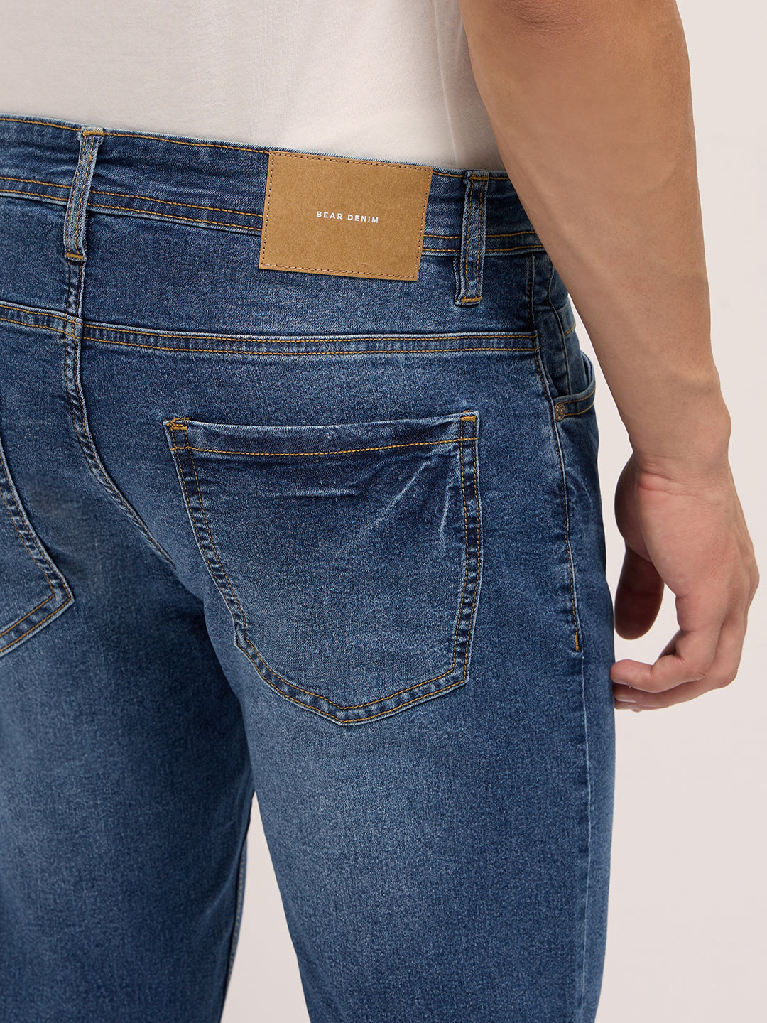 Men Mid Blue Mid-Rise Skinny Fit Jeans