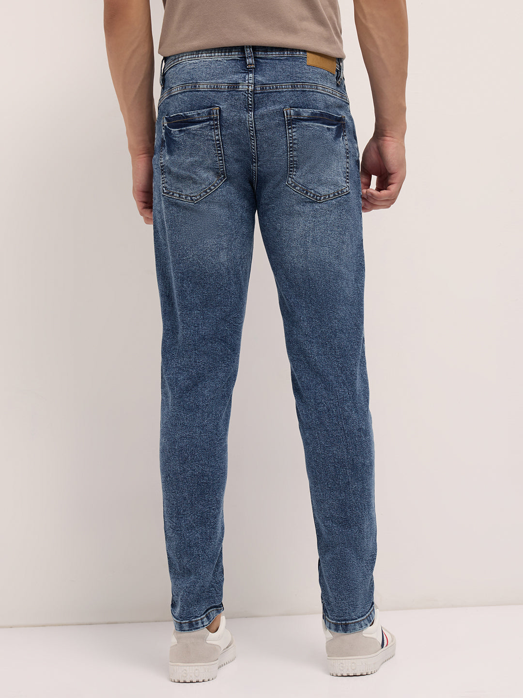 Men Mid Blue Mid-Rise Skinny Fit Jeans