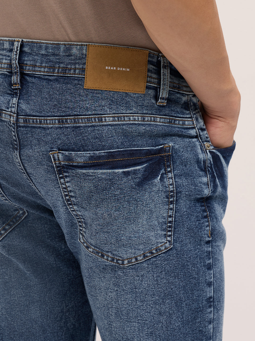 Men Mid Blue Mid-Rise Skinny Fit Jeans