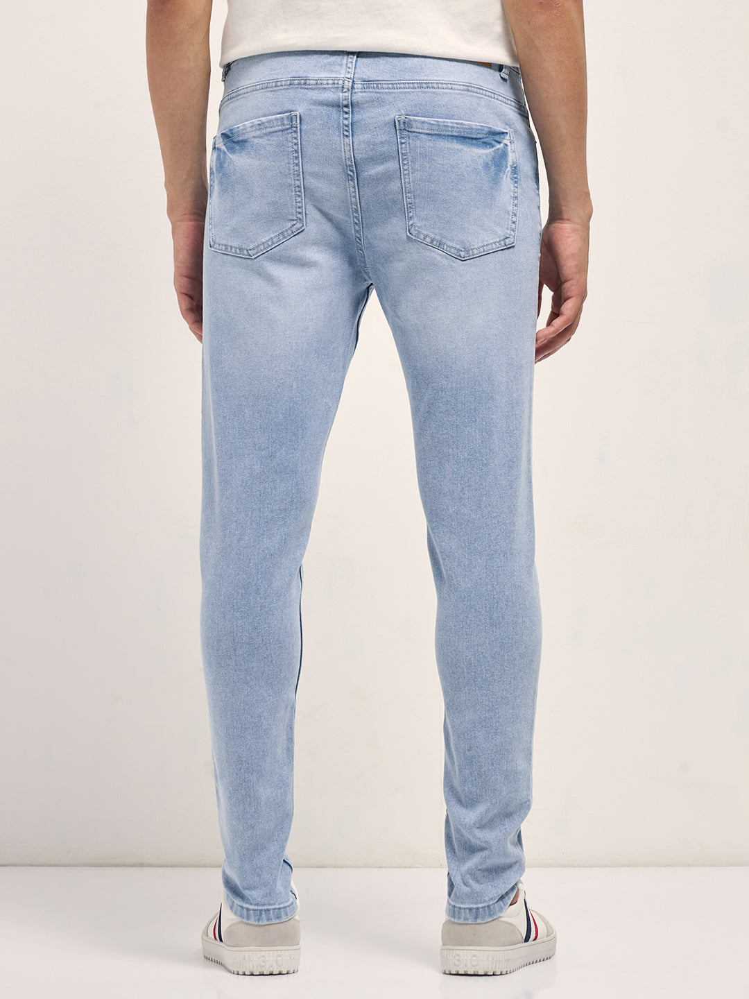 Men Light Blue Mid-Rise Skinny Fit Jeans
