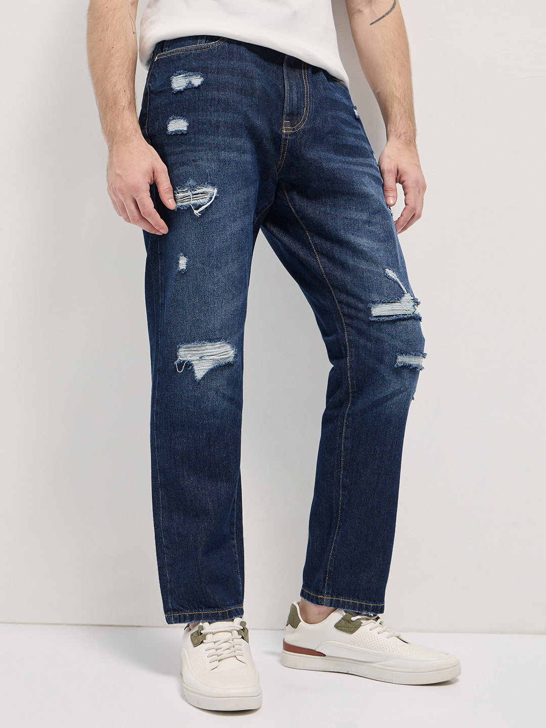 Men Blue Light Fade Jeans