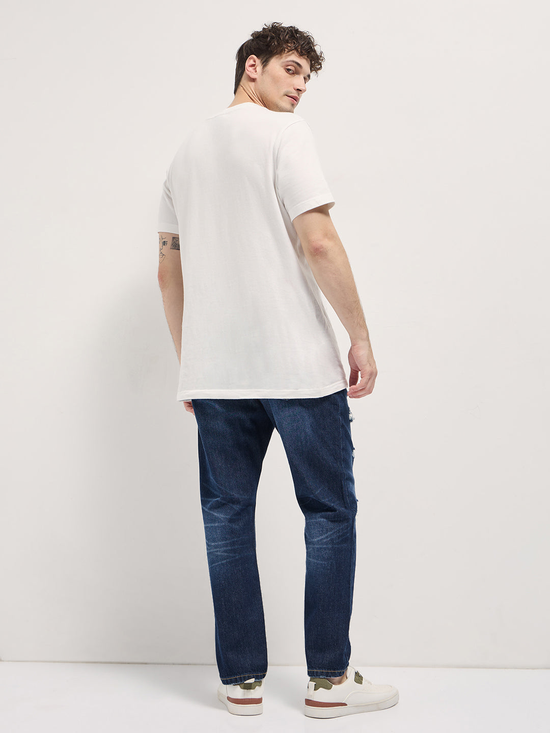Men Blue Light Fade Jeans