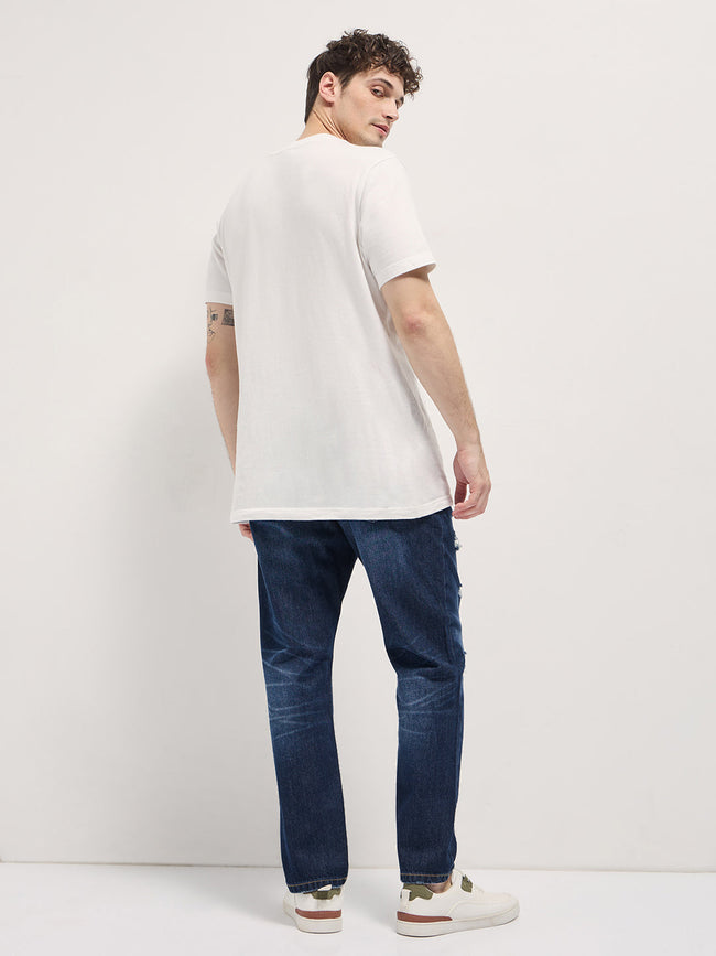 Men Blue Light Fade Jeans