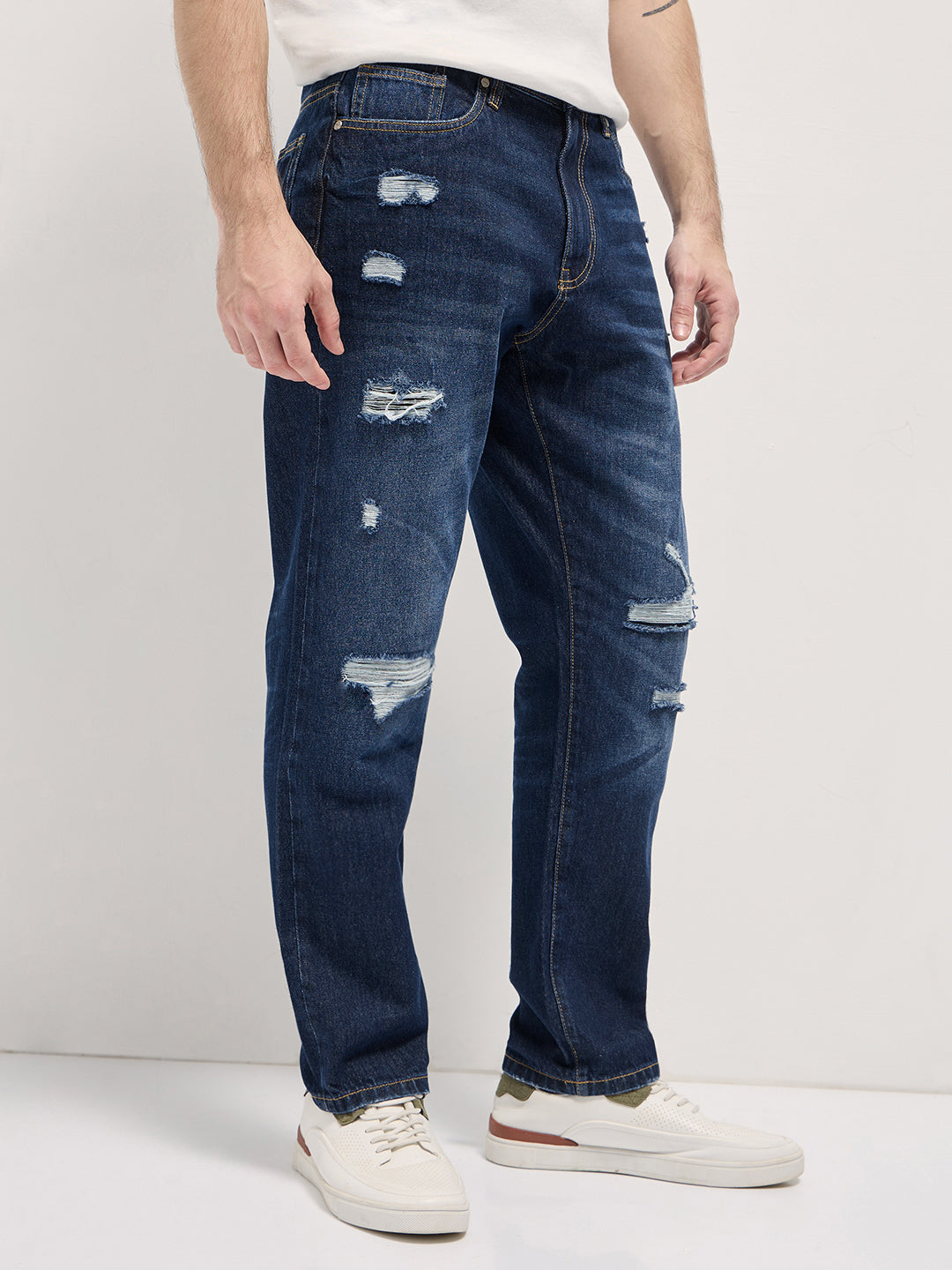 Men Blue Light Fade Jeans