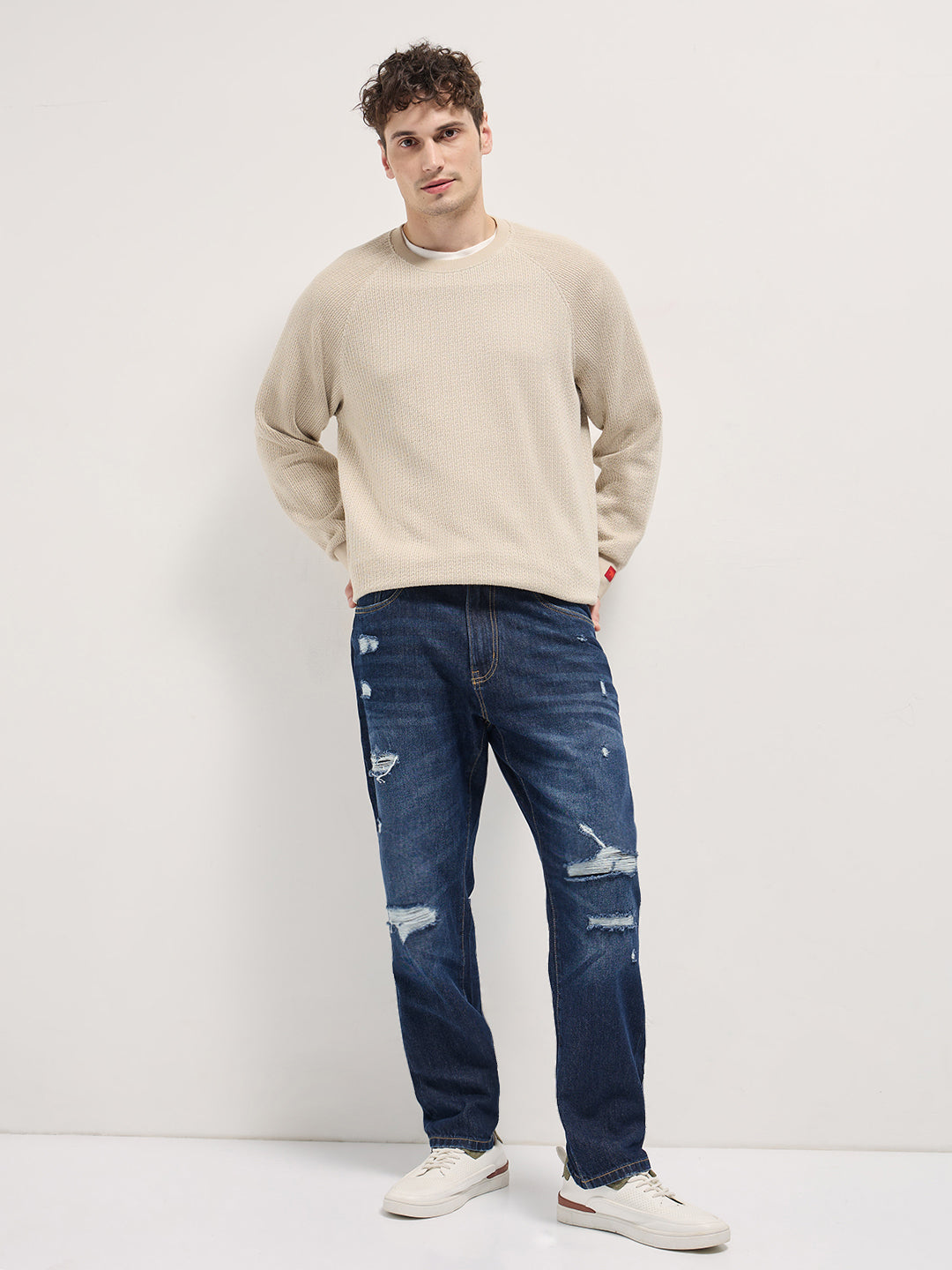 Men Blue Light Fade Jeans