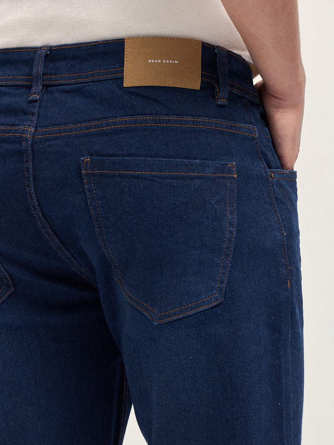 Men Dark Blue Mid-Rise Slim Fit Jeans