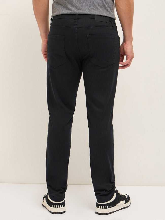 Men Black Mid-Rise Slim Fit Jeans