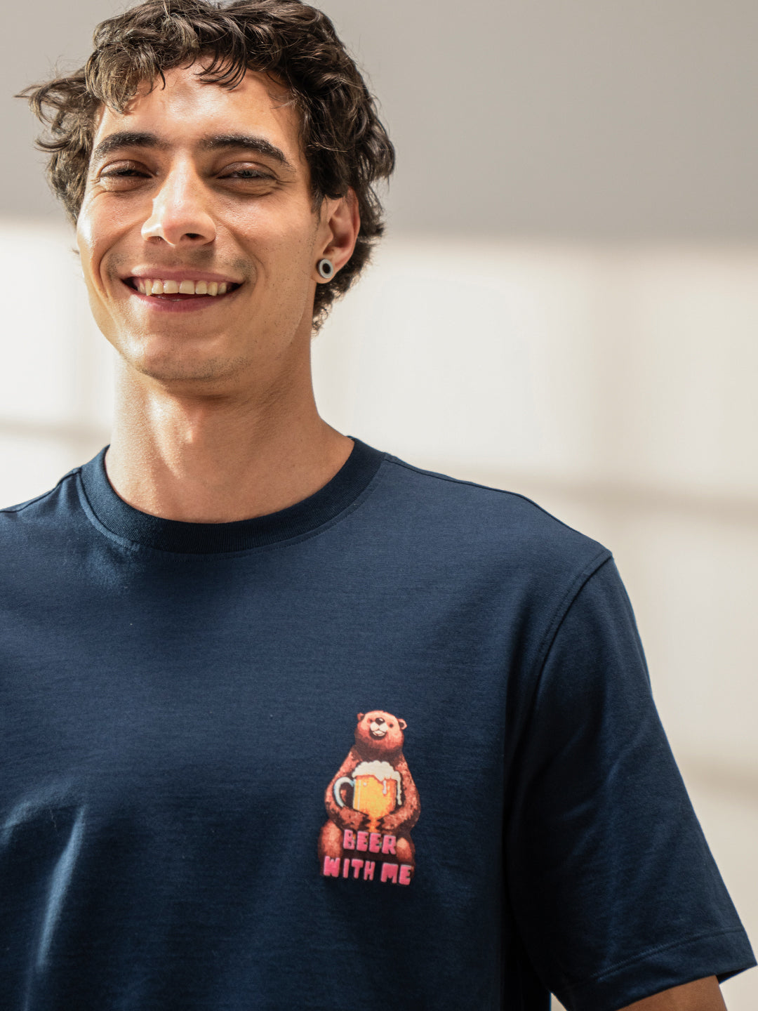 Men Cotton Graphic Printed Tshirt