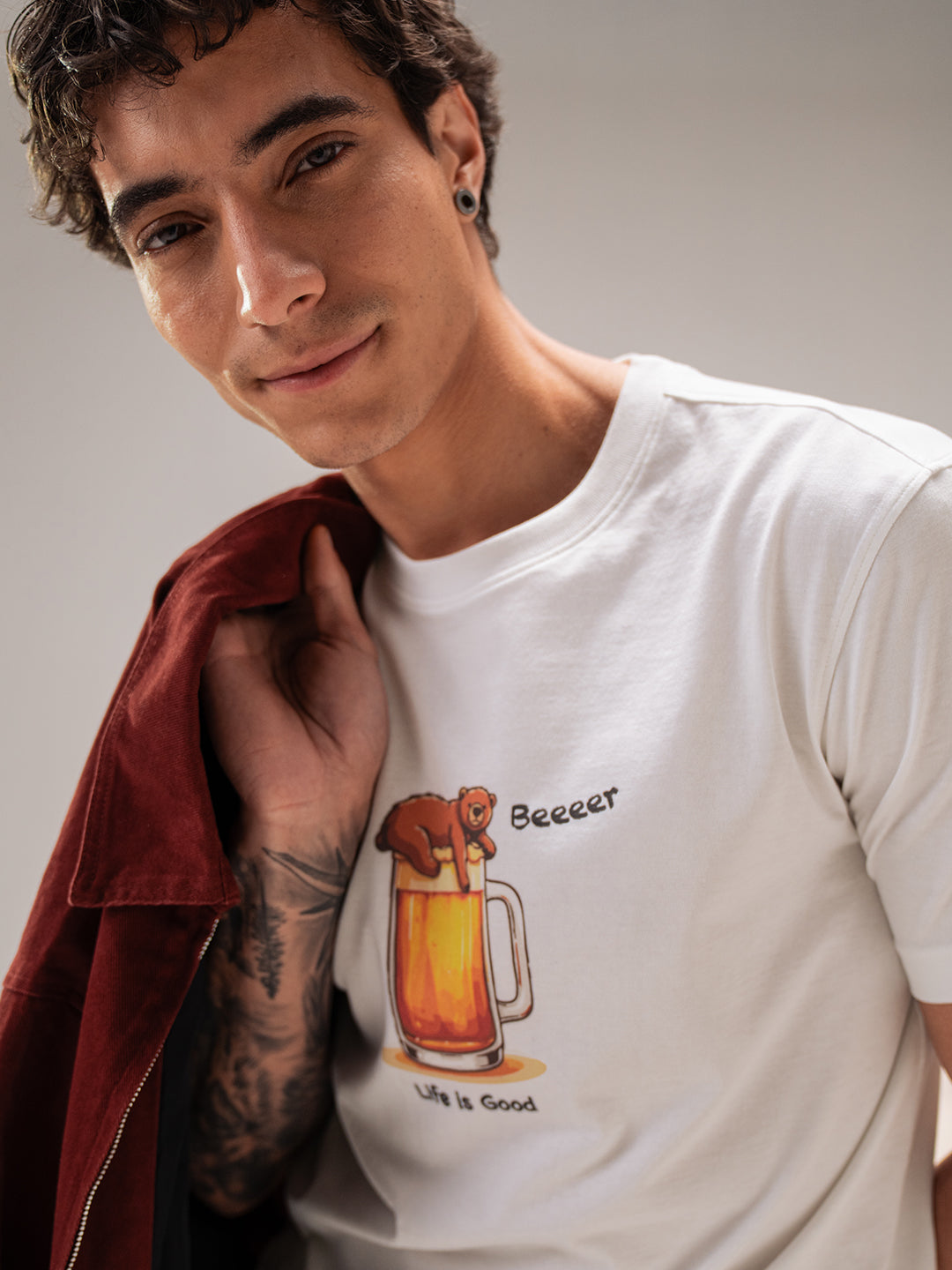 Men Cotton Graphic Printed Tshirt