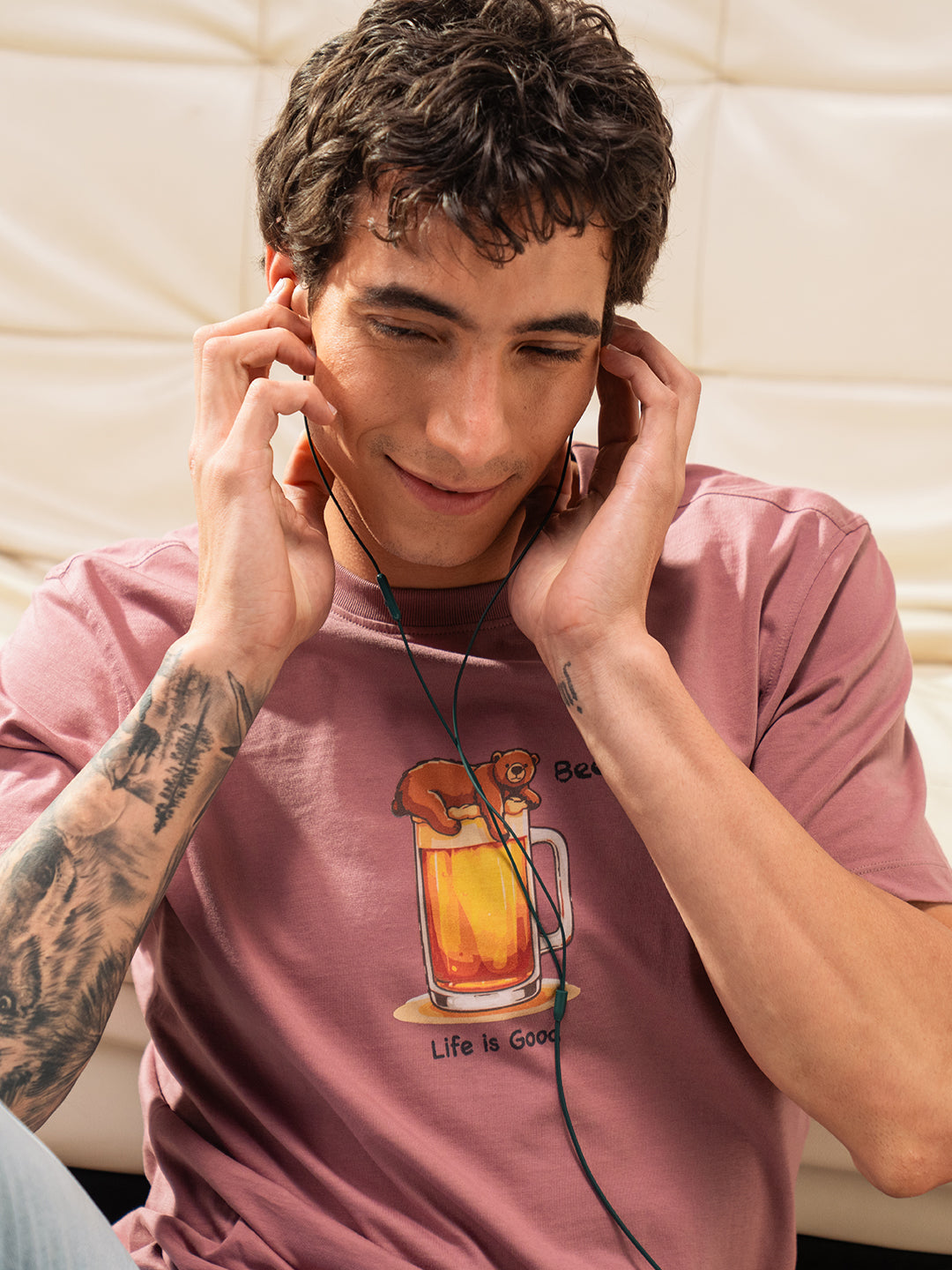 Men Cotton Graphic Printed Tshirt