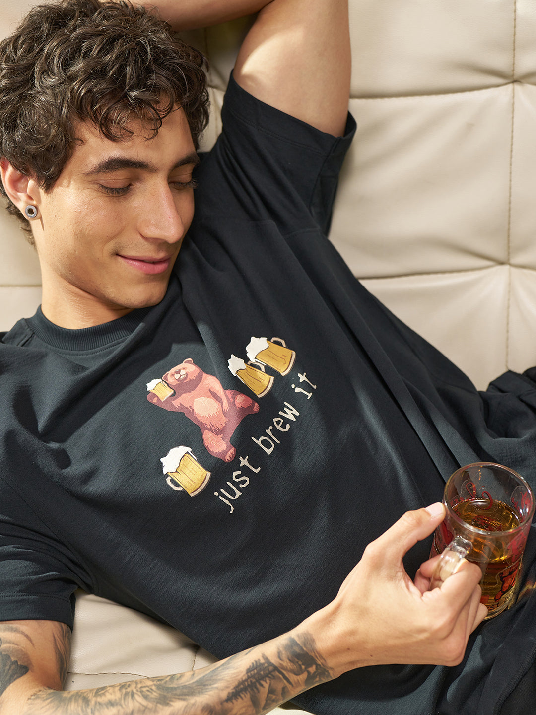 Men Cotton Graphic Printed Tshirt