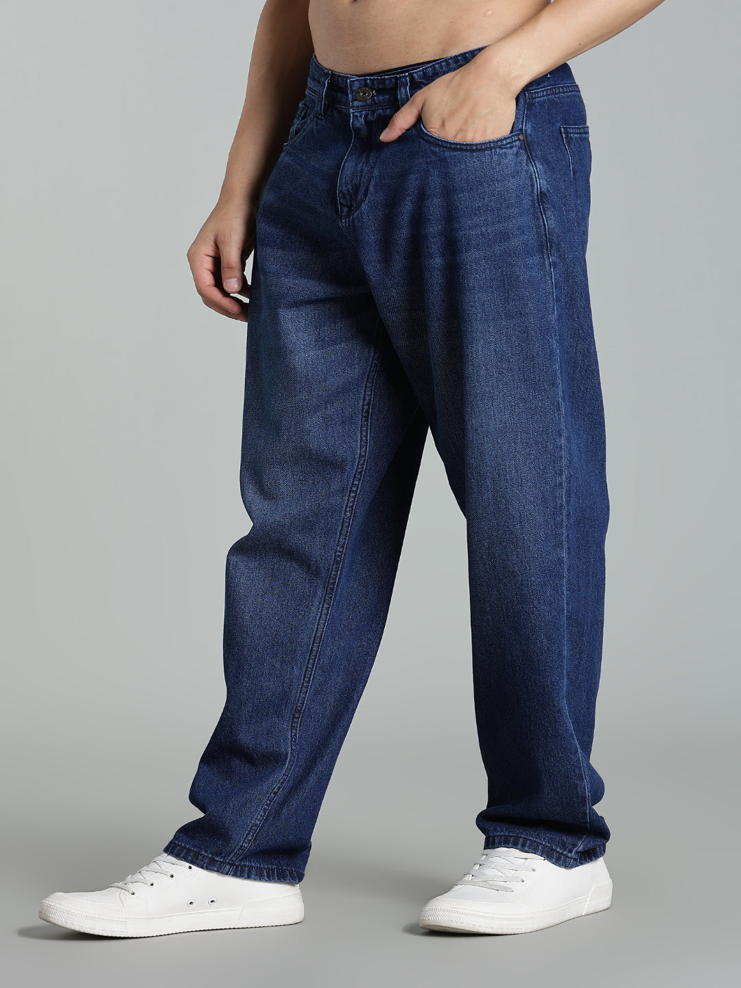 Men Brukk Blue Baggy Jeans