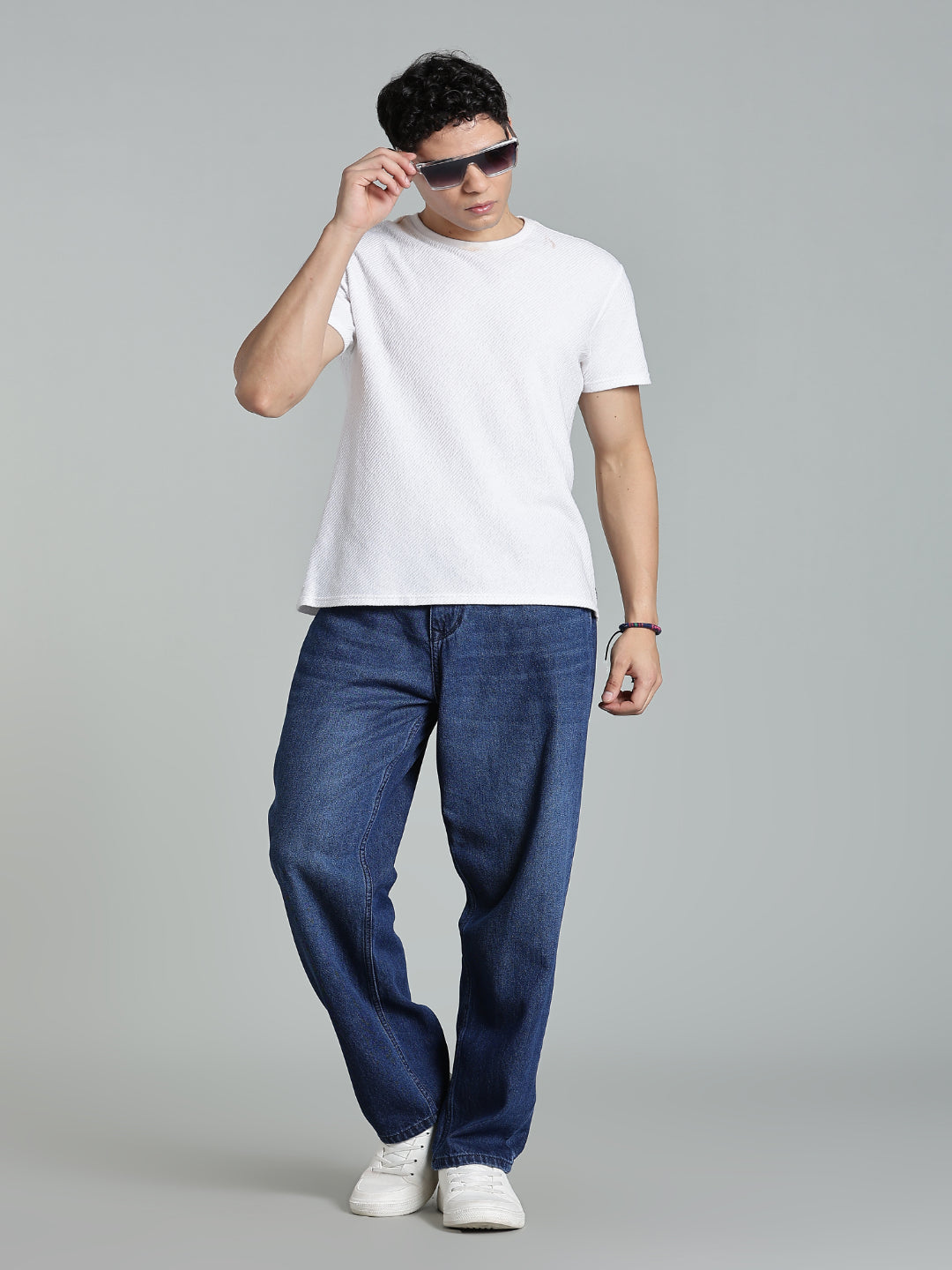 Men Brukk Blue Baggy Jeans