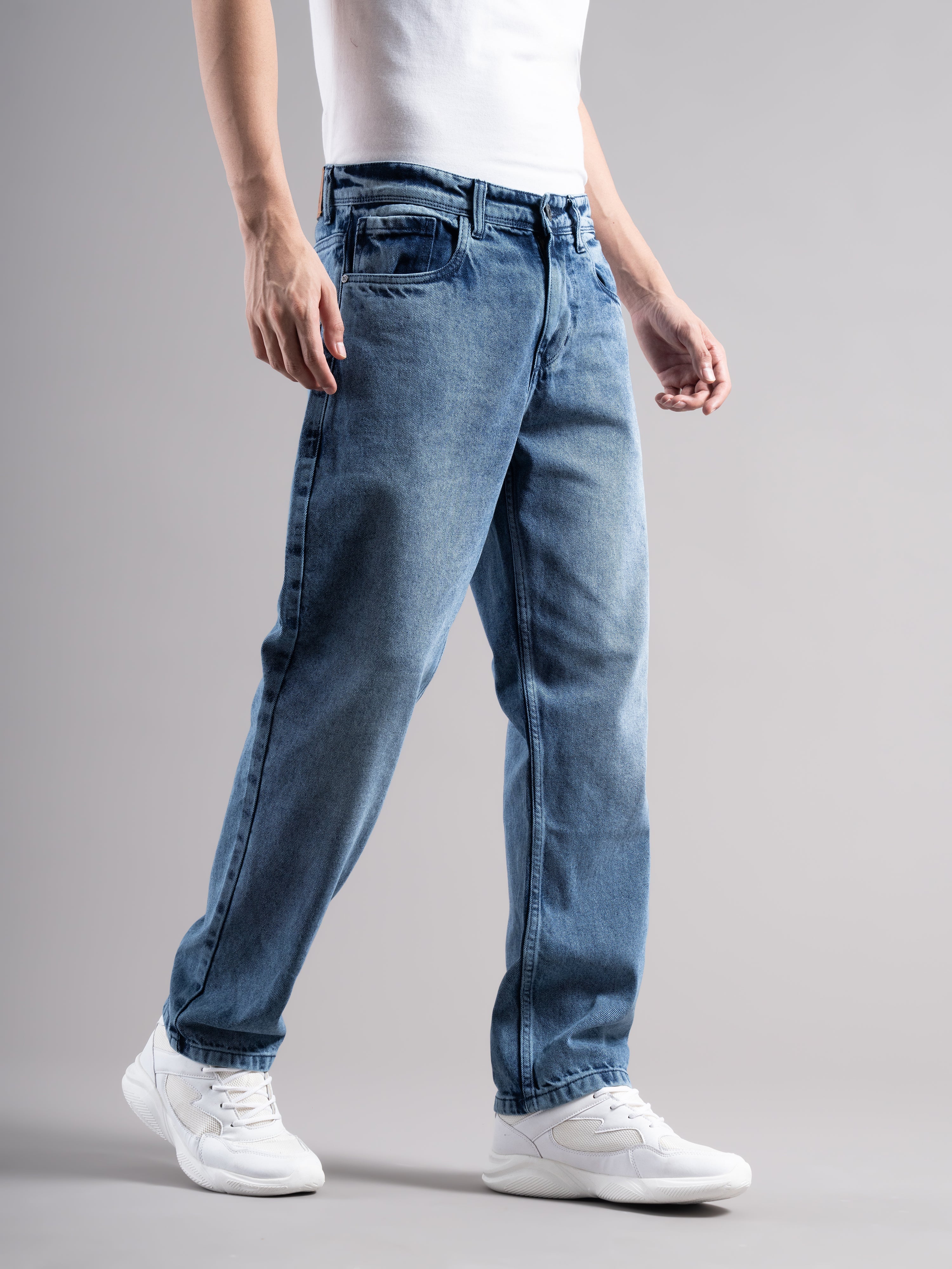 Men Brukk Light Baggy Jeans