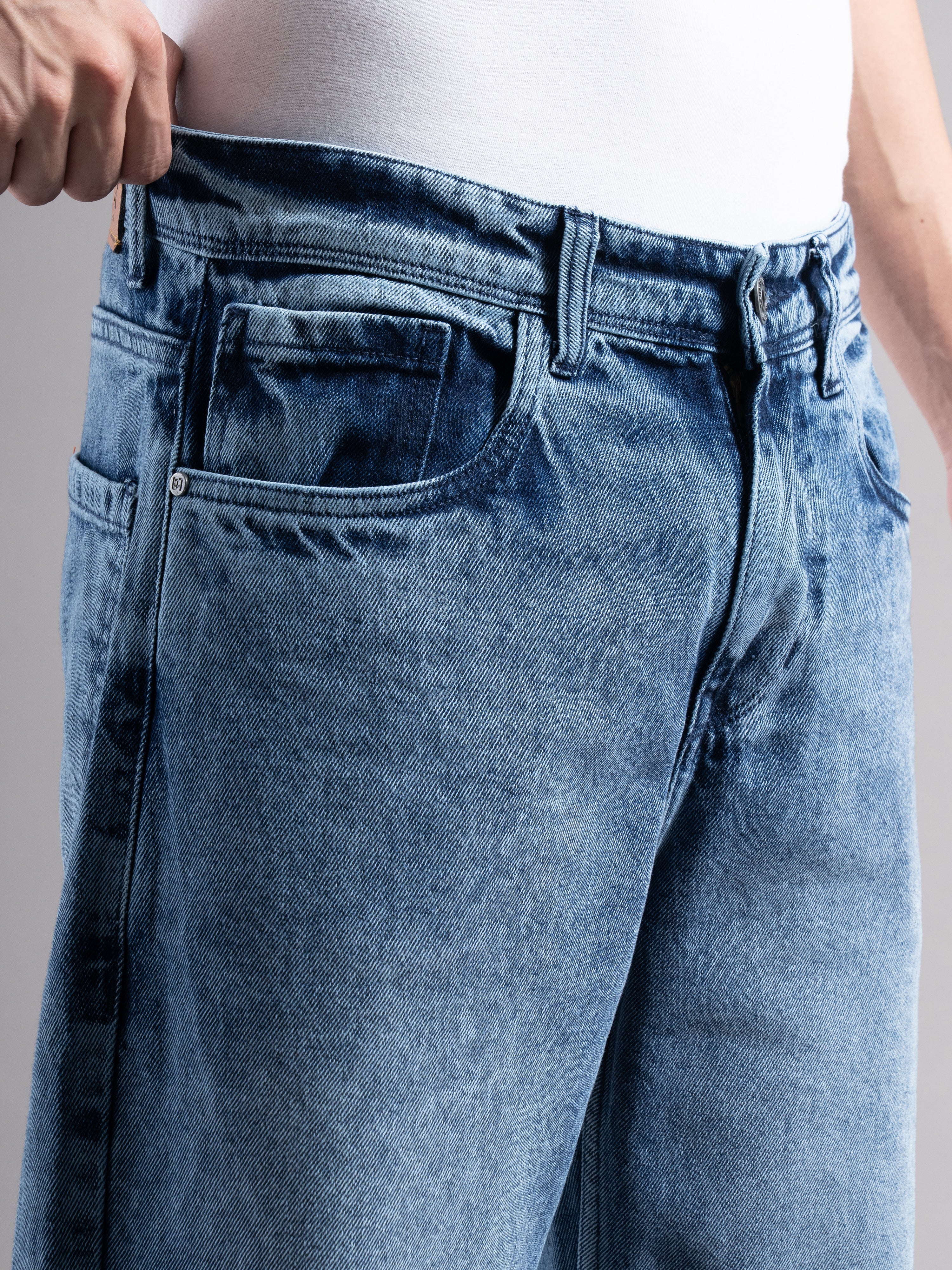 Men Brukk Light Baggy Jeans