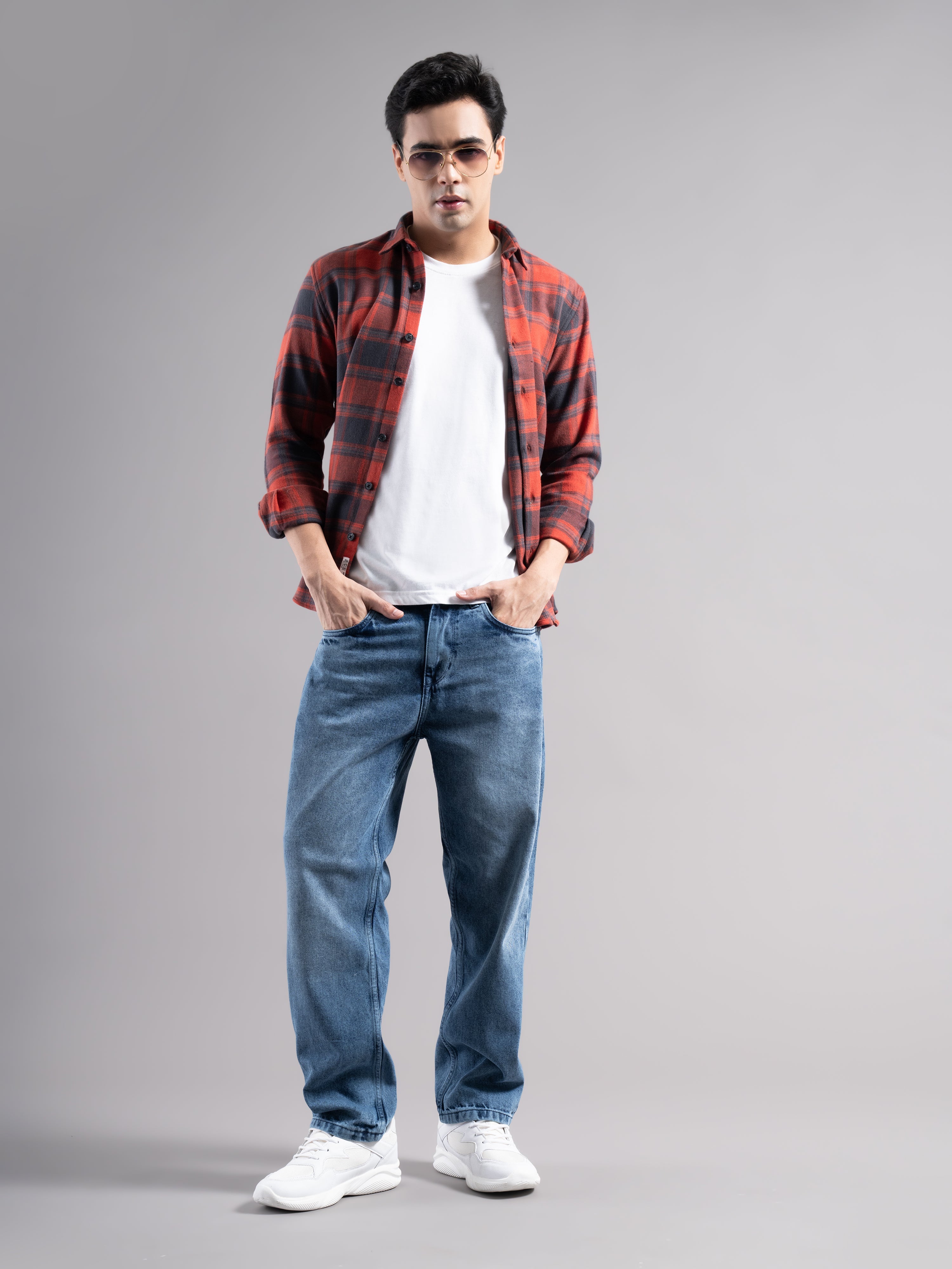Men Brukk Light Baggy Jeans