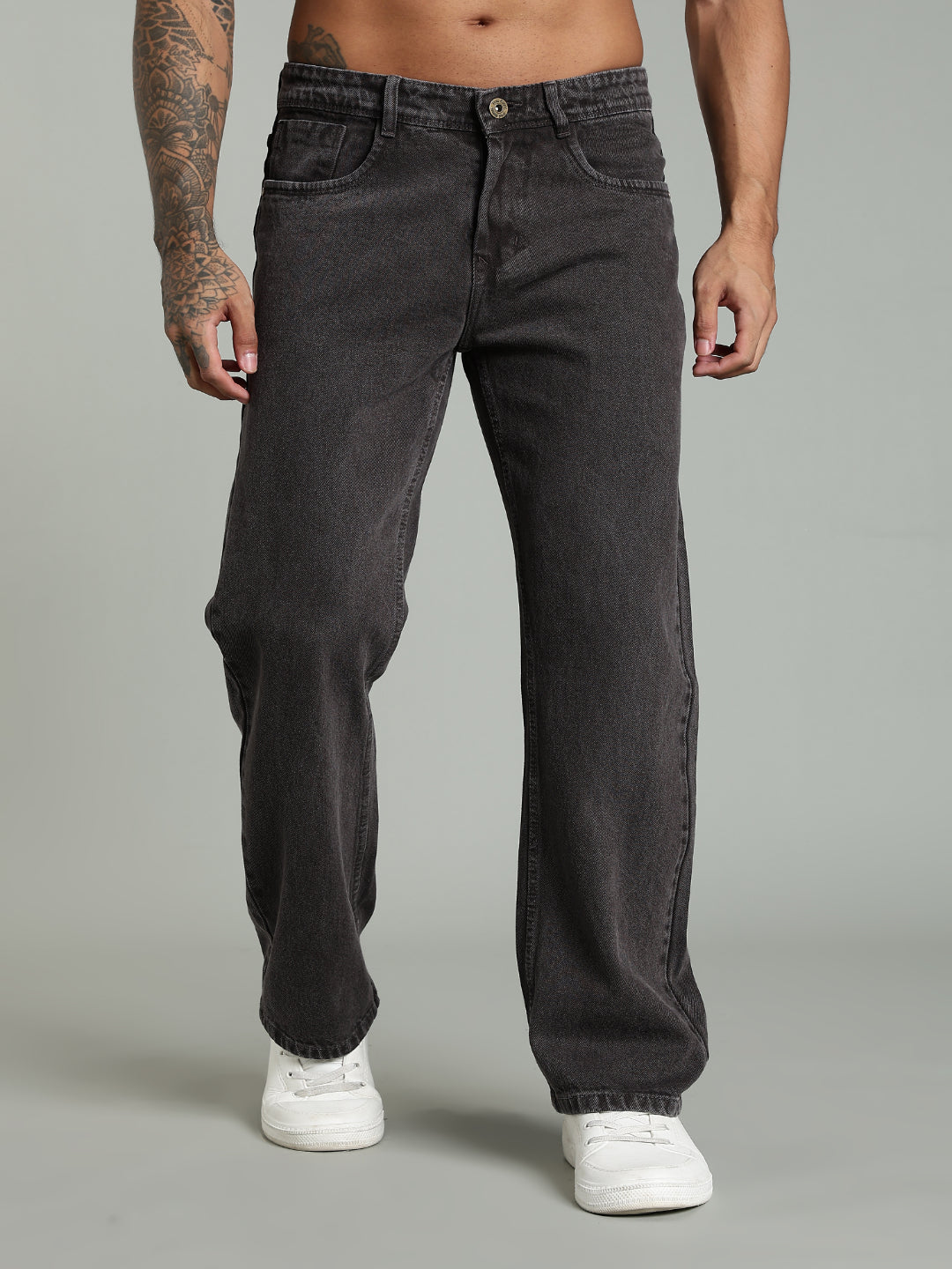 Men Forge Brown Relaxed Fit Jeans