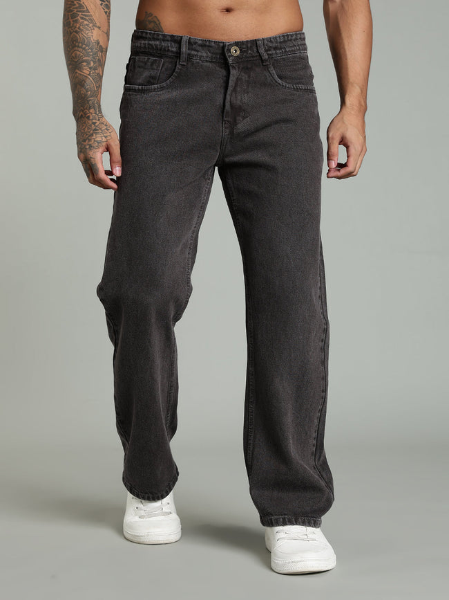 Men Forge Brown Relaxed Fit Jeans